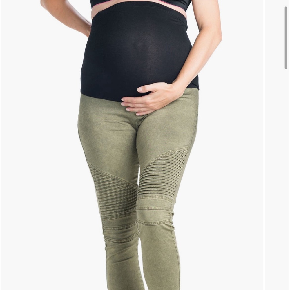 Preggo Leggings Moto legging with belly band